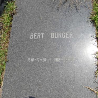 BURGER Bert 1930-1989