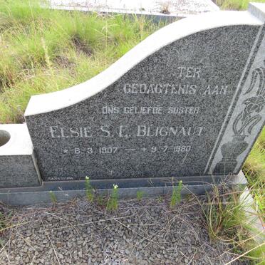 BLIGNAUT Elsie S.E. 1907-1980