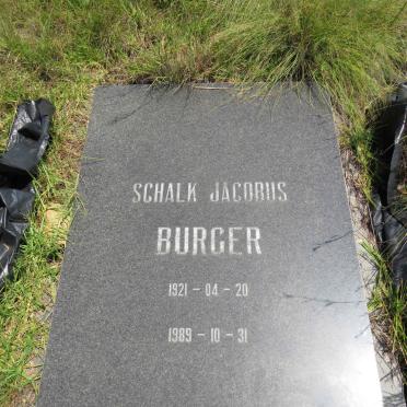 BURGER Schalk Jacobus 1921-1989