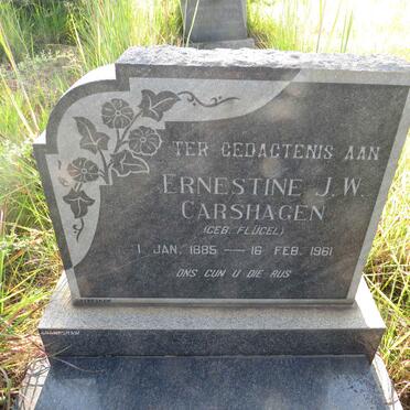 CARSHAGEN Ernestine J.W. nee FLUGEL 1885-1961