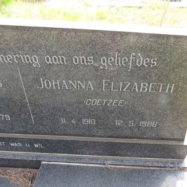 KRUGER Barend Johannes Marthinus 1913-1979 & Johanna Elizabeth COETZEE 1910-1988 _2