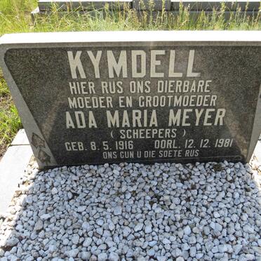 KYMDELL Ada Maria Meyer nee SCHEEPERS 1916-1981