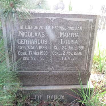 KOCK Nicolaas Gerhardus, de 1888-1956 & Martha Louisa 1891-1960