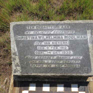 MOOLMAN Christina Wilhelmina nee VAN NIEKERK 1912-1939