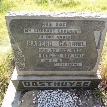 OOSTHUYSE Barend Gabriel 1883-1961