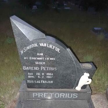 PRETORIUS Barend Petrus 1904-1967