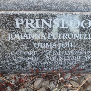 PRINSLOO Johanna Petronella 1922-2006