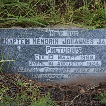 PRETORIUS Hendrik Johannes Jacobus 1869-1924