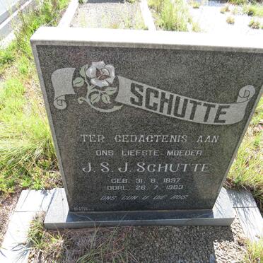 SCHUTTE J.S.J. 1897-1983