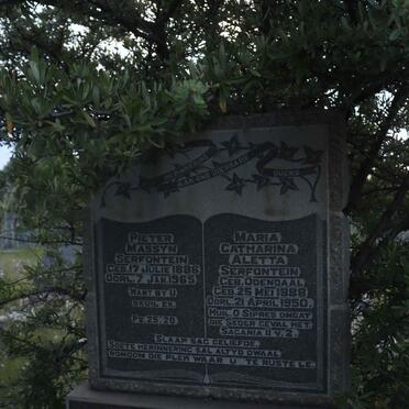 SERFONTEIN Pieter Massyn 1886-1965 & Maria Catharina Aletta ODENDAAL 1888-1950