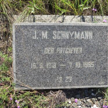 SCHNYMANN J.M. nee POTGIETER 1918-1955