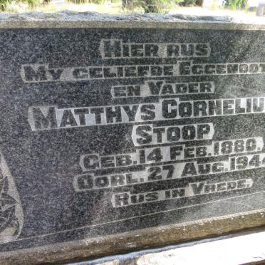 STOOP Matthys Cornelius 1880-1944