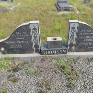 THOMSON Hendrik Johannes 1898-1970 & Anna Maria Magdalena STRYDOM 1900-1975