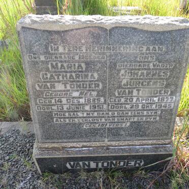 TONDER Johannes Jurgens, van 1877-1945 & Maria Catharina NEL 1885-1951
