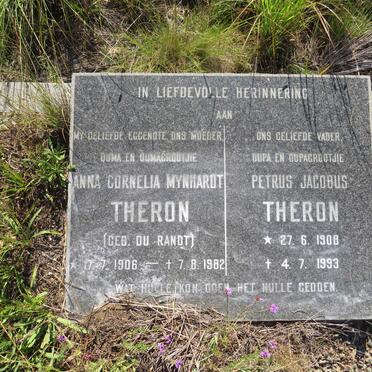THERON Petrus Jacobus 1908-1993 & Anna Cornelia Mynhardt DU RANDT 1906-1982