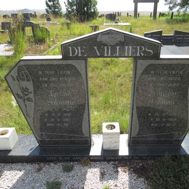 VILLIERS Francois Jacobus, de 1896-1988 & Rosina Salomina DE JAGER 1903-1987 