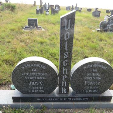 VOLSCHENK Jan E. 1921-1995 & Tiekie 1920-2013