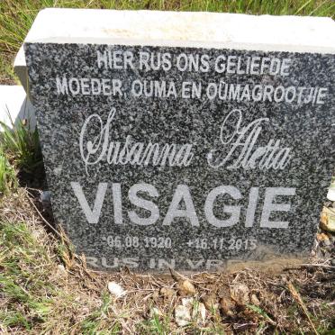 VISAGIE Susanna Aletta 1920-2015