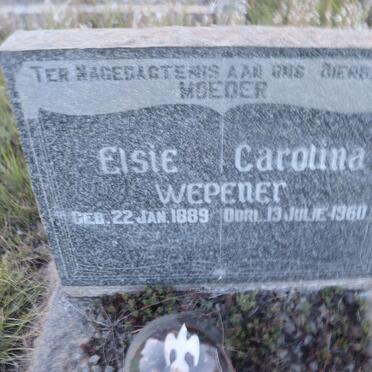 WEPENER Elsie Carolina 1889-1960
