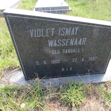 WASSENAAR Violet Ismay nee RANDALL 1909-1987