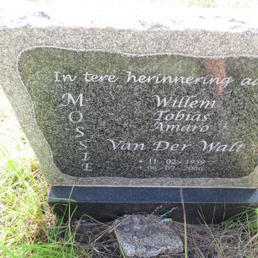 WALT Willem Tobias Amaro, van der 1959-2000