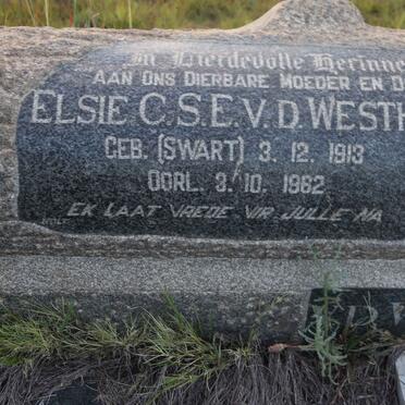 WESTHUIZEN Wietsche, v.d. 1907-1953 & Elsie C.S.E. SWART 1913-1962 _2