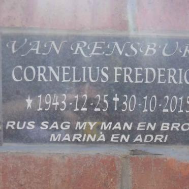 RENSBURG Cornelius Frederick, van 1943-2015