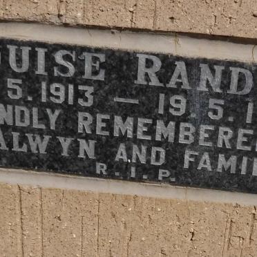 RANDALL Louise 1913-1989