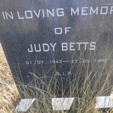 BETTS Judy 1943-1981