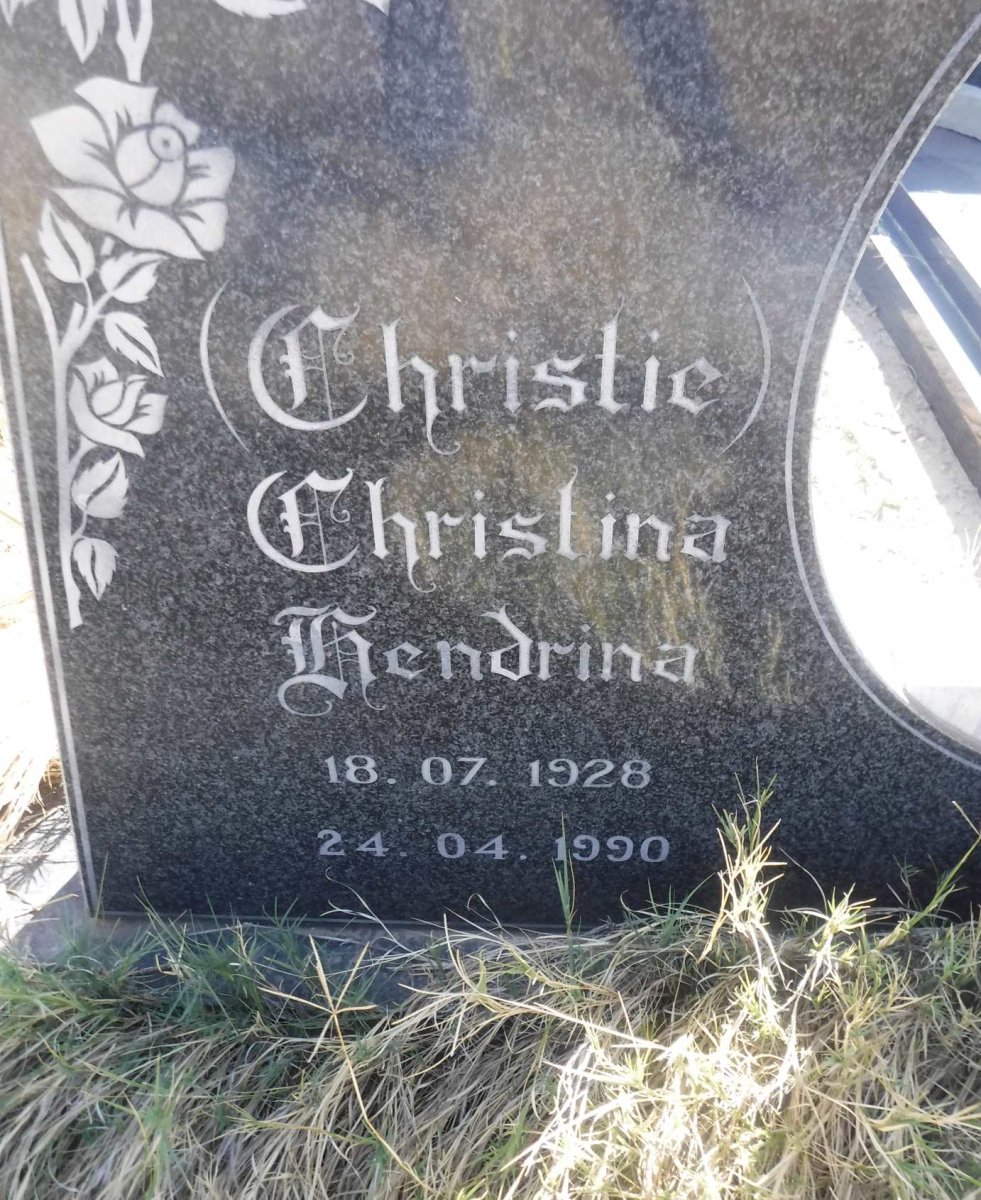 BRAKEL Jurie Johannes 1920-1985 & Christina Hendrina 1928-1990