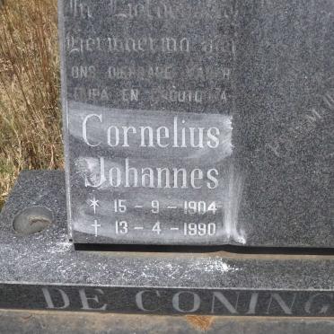 CONING Cornelius Johannes, de 1904-1990