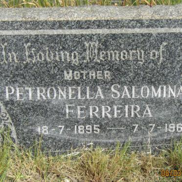 FERREIRA Petronella Salomina 1895-1960