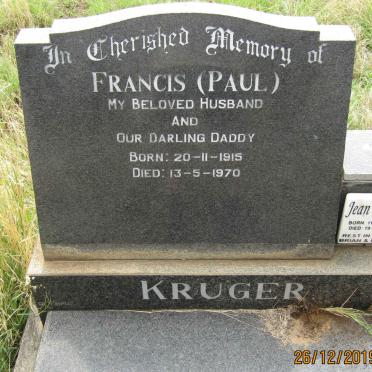 KRUGER Francis 1915-1970 &amp; Jean Alison 1921-2013