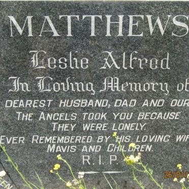 MATTHEWS Leslie Alfred