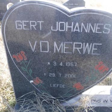 MERWE Gert Johannes, v.d. 1957-2001