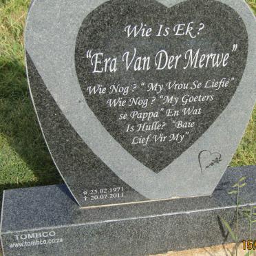 MERWE Era, van der 1971-2011