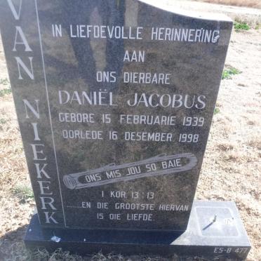 NIEKERK Daniel Jacobus, van 1939-1998