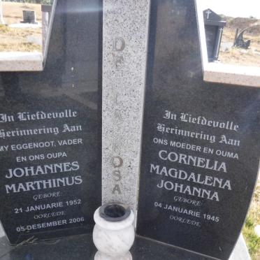 ROSA Johannes Marthinus, de la 1952-2006 &amp; Cornelia Magdalena Johanna 1945-