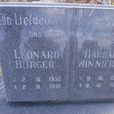 STROUD Leonard Burger 1932-1991 &amp; Barbara Winnifred 1933-1991