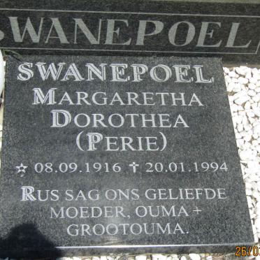 SWANEPOEL Adriaan Johannes 1912-1964 &amp; Margaretha Dorothea PERIE 1916-1994