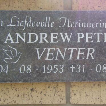 VENTER Andrew Peter 1953-2018