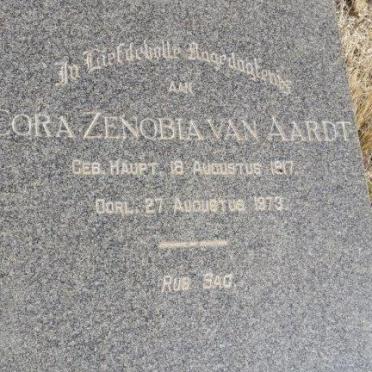 AARDT Cora Zenobia, van nee HAUPT 1917-1973