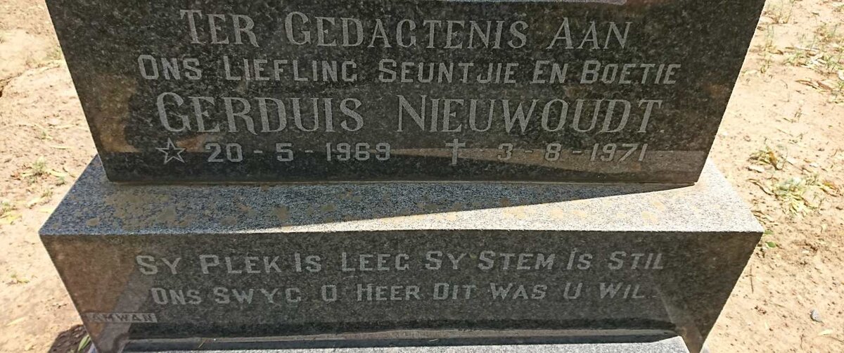 BEKKER Gerduis Nieuwoudt 1969-1971