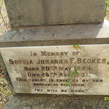 BECKER Sophia Johanna F. 1826-1901