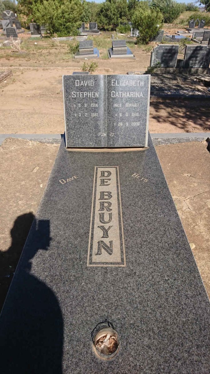 BRUYN David Stephen, de 1914-1981 & Elizabeth Catharina SWART 1916-2006