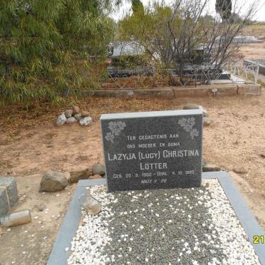 LÖTTER Lazyja Christina 1902-1985