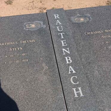 RAUTENBACH Marthinus Theunis Steyn 1917-1979 &amp; Catharina Margaretha SNYMAN 1924-2001