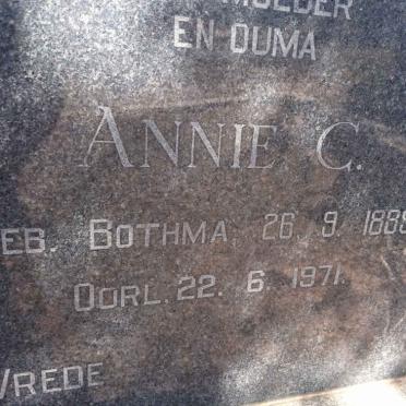 VERMEULEN Matthys V.A. 1886-1966 &amp; Annie C. BOTHMA 1889-1971