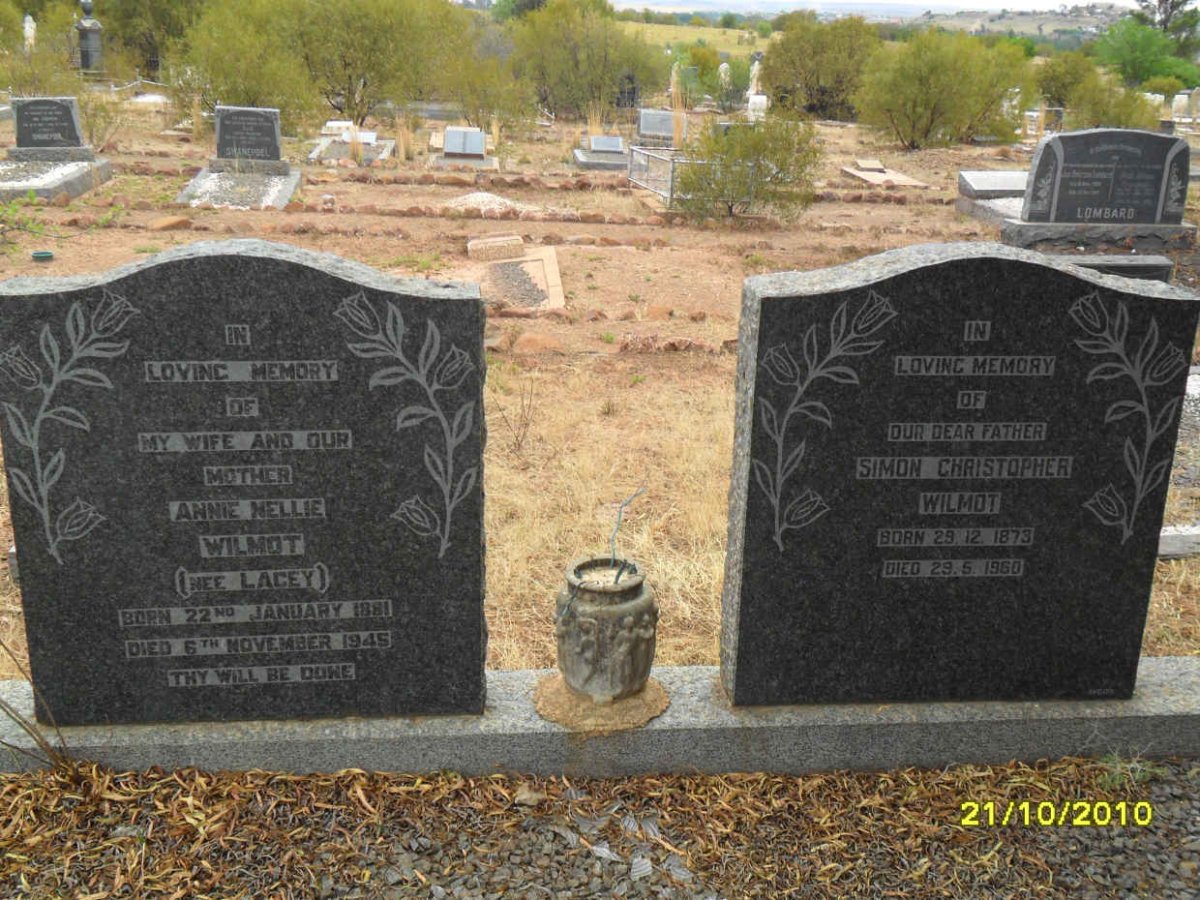 WILMOT Simon Christopher 1873-1960 & Annie Nellie LACEY 1881-1945