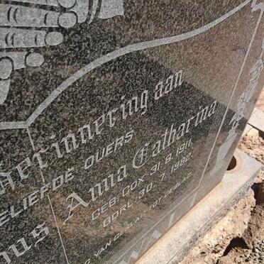 WALT Petrus Jacobus, van der 1906-1974 &amp; Anna Catharina COX 1911-1982